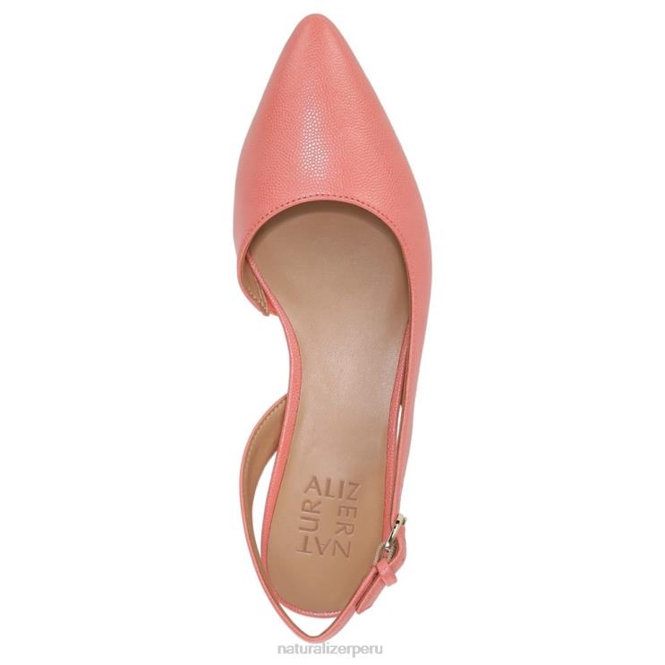 mujer Naturalizer piel de melocotón coral bancos puntiagudos planos RTZ4T90 - Imagen 4