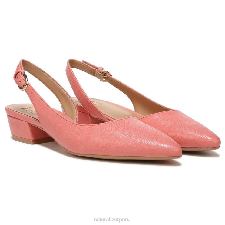 mujer Naturalizer piel de melocotón coral bancos puntiagudos planos RTZ4T90 - Imagen 1