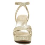 mujer Naturalizer piel de serpiente metalizada dorada sandalia de vestir mallory RTZ4T494 - Imagen 5