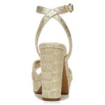 mujer Naturalizer piel de serpiente metalizada dorada sandalia de vestir mallory RTZ4T494 - Imagen 6
