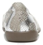 mujer Naturalizer serpiente plateada desnuda sintética plana flexible RTZ4T571 - Imagen 6