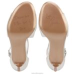 mujer Naturalizer tela blanca de seda sandalia de vestir amor RTZ4T299 - Imagen 7