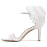 mujer Naturalizer tela blanca de seda sandalia de vestir amour RTZ4T313 - Imagen 3