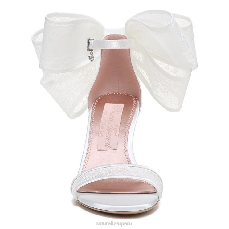 mujer Naturalizer tela blanca de seda sandalia de vestir amour RTZ4T313 - Imagen 5