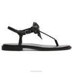 mujer Naturalizer tela negra sandalia de vestir florita RTZ4T663 - Imagen 2