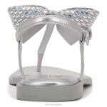 mujer Naturalizer tela plateada sandalia de vestir florita RTZ4T662 - Imagen 6