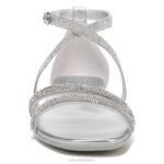 mujer Naturalizer tela plateada sandalia sicilia RTZ4T379 - Imagen 5