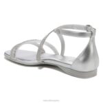 mujer Naturalizer tela plateada sandalia sicilia RTZ4T379 - Imagen 8