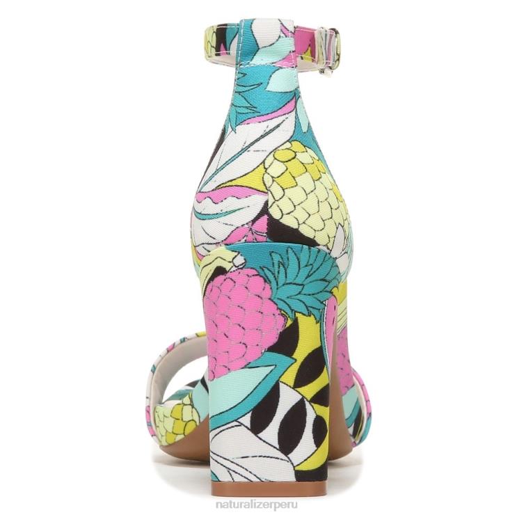 mujer Naturalizer tela retro con estampado de frutas sandalia de vestir alegría RTZ4T75 - Imagen 6