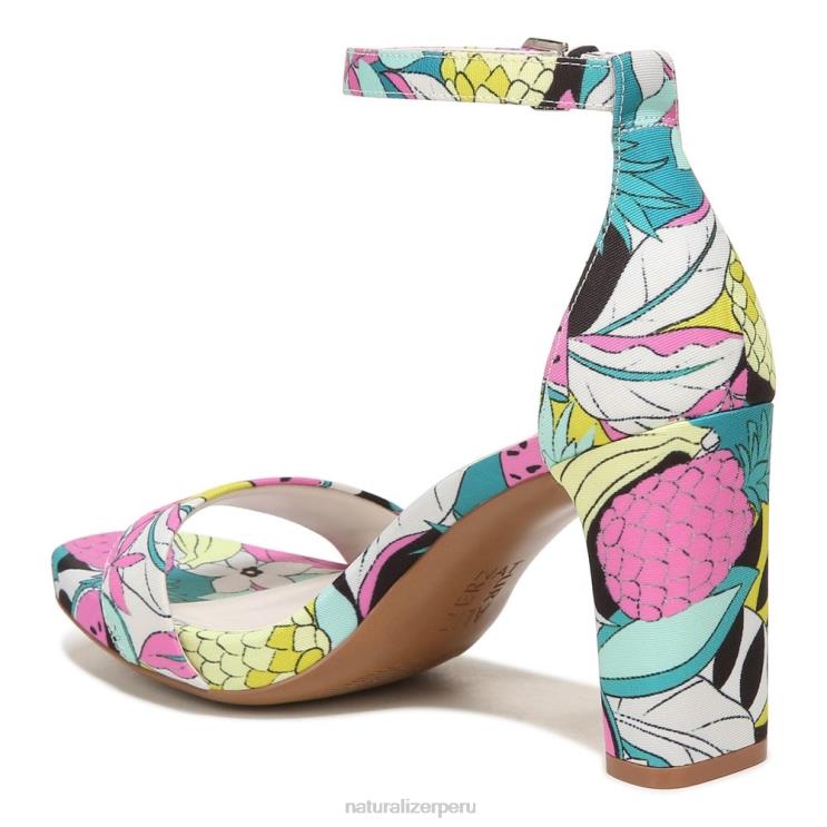mujer Naturalizer tela retro con estampado de frutas sandalia de vestir alegría RTZ4T75 - Imagen 8