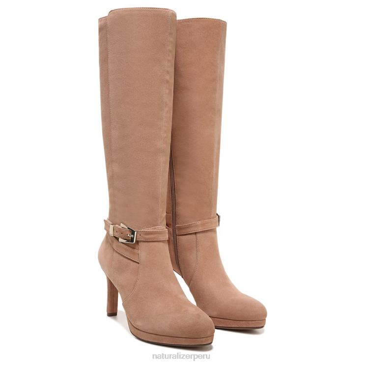 mujer Naturalizer ante marrón bota alta hasta la rodilla taelynn RTZ4T648