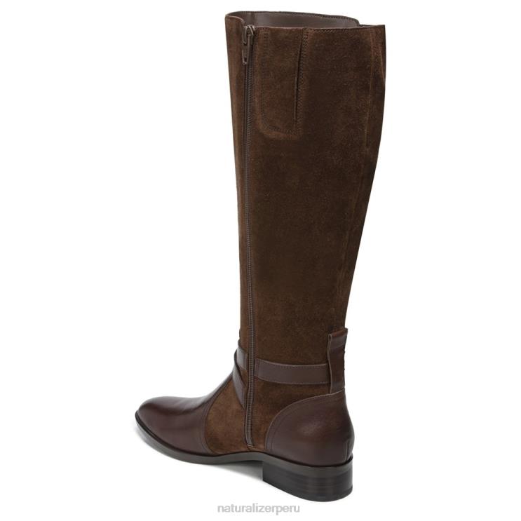 mujer Naturalizer barra de chocolate de cuero bota de montar rena RTZ4T252