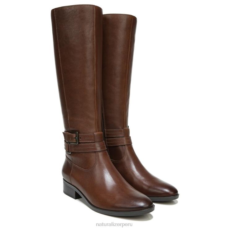 mujer Naturalizer cuero canela bota alta hasta la rodilla de pantorrilla ancha reid RTZ4T597