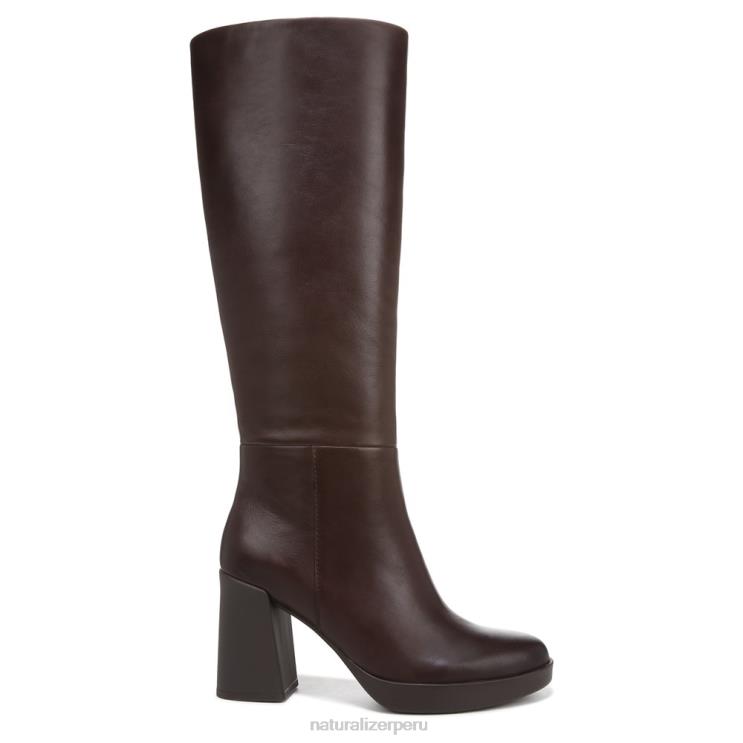 mujer Naturalizer cuero de chocolate bota alta hasta la rodilla gen n align RTZ4T375