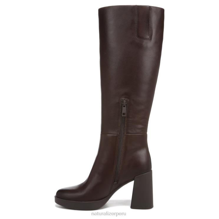 mujer Naturalizer cuero de chocolate bota alta hasta la rodilla gen n align RTZ4T375