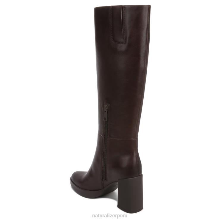 mujer Naturalizer cuero de chocolate bota alta hasta la rodilla gen n align RTZ4T375