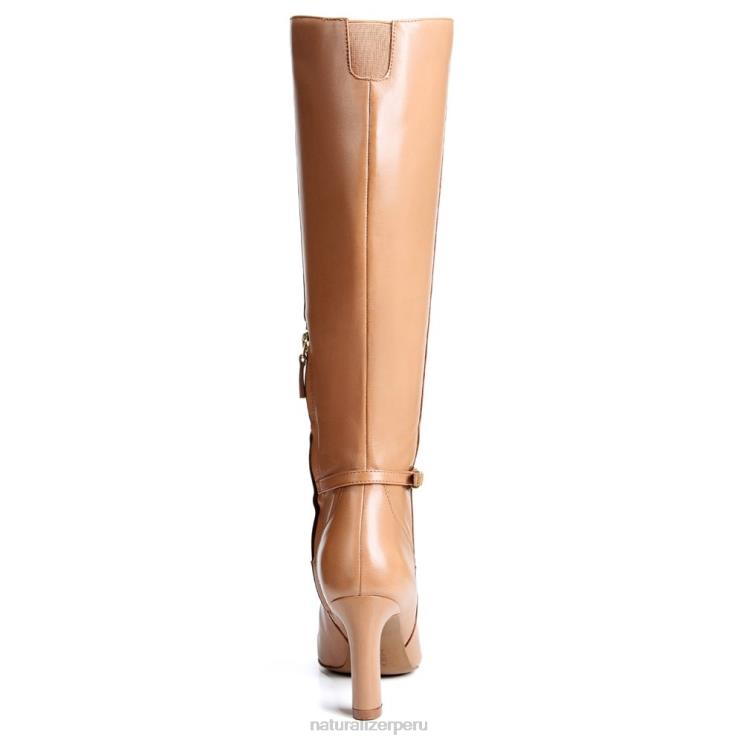 mujer Naturalizer cuero marrón café bota henny de pantorrilla ancha hasta la rodilla RTZ4T639