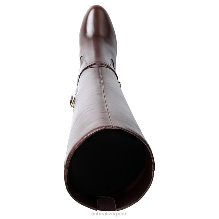 mujer Naturalizer cuero marrón espresso bota henny de pantorrilla ancha hasta la rodilla RTZ4T641