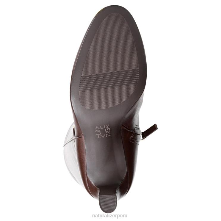 mujer Naturalizer cuero marrón espresso bota henny de pantorrilla ancha hasta la rodilla RTZ4T641