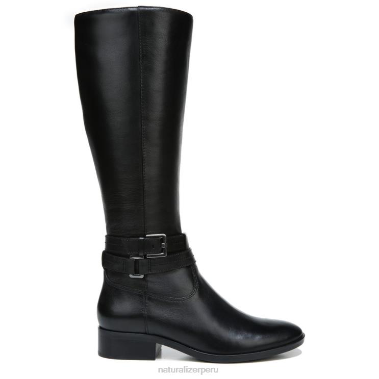 mujer Naturalizer cuero negro bota alta hasta la rodilla de pantorrilla ancha reid RTZ4T596