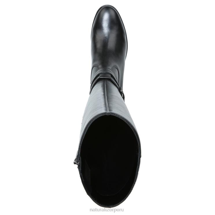 mujer Naturalizer cuero negro bota alta hasta la rodilla de pantorrilla ancha reid RTZ4T596