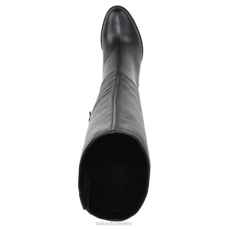 mujer Naturalizer cuero negro bota de pantorrilla ancha gen n align RTZ4T630