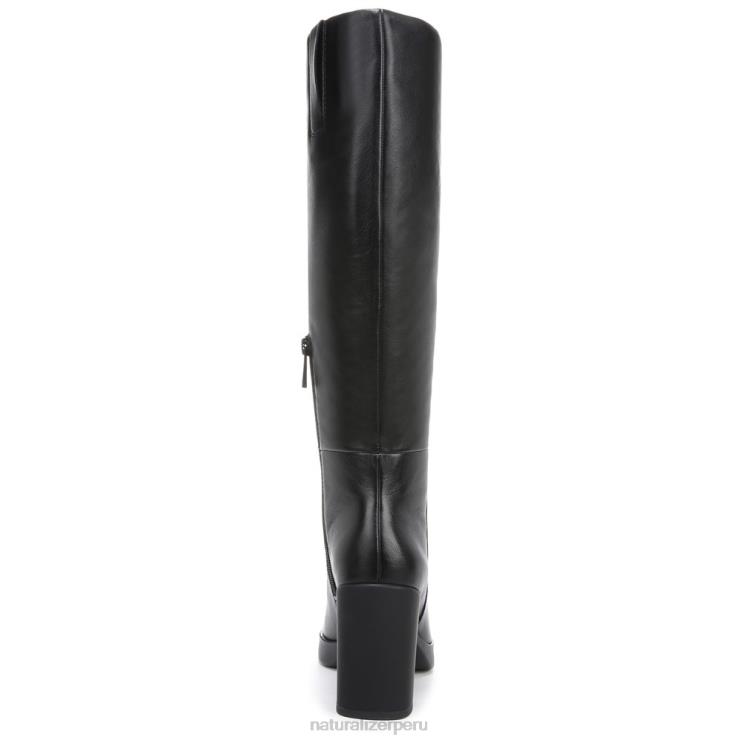 mujer Naturalizer cuero negro bota de pantorrilla ancha gen n align RTZ4T630