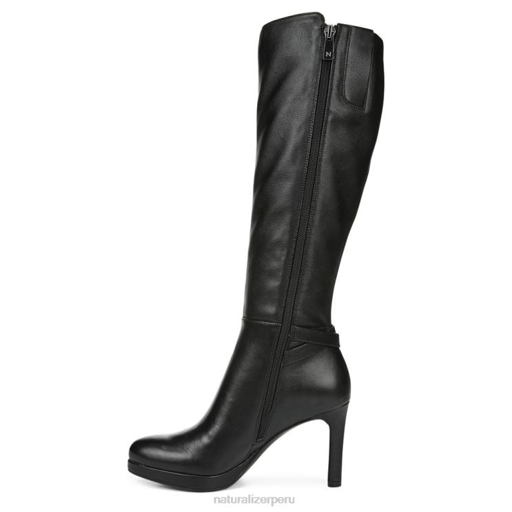 mujer Naturalizer cuero negro bota de vestir de pantorrilla ancha tai RTZ4T686