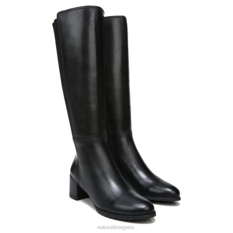 mujer Naturalizer cuero negro bota impermeable hasta la rodilla brent RTZ4T240