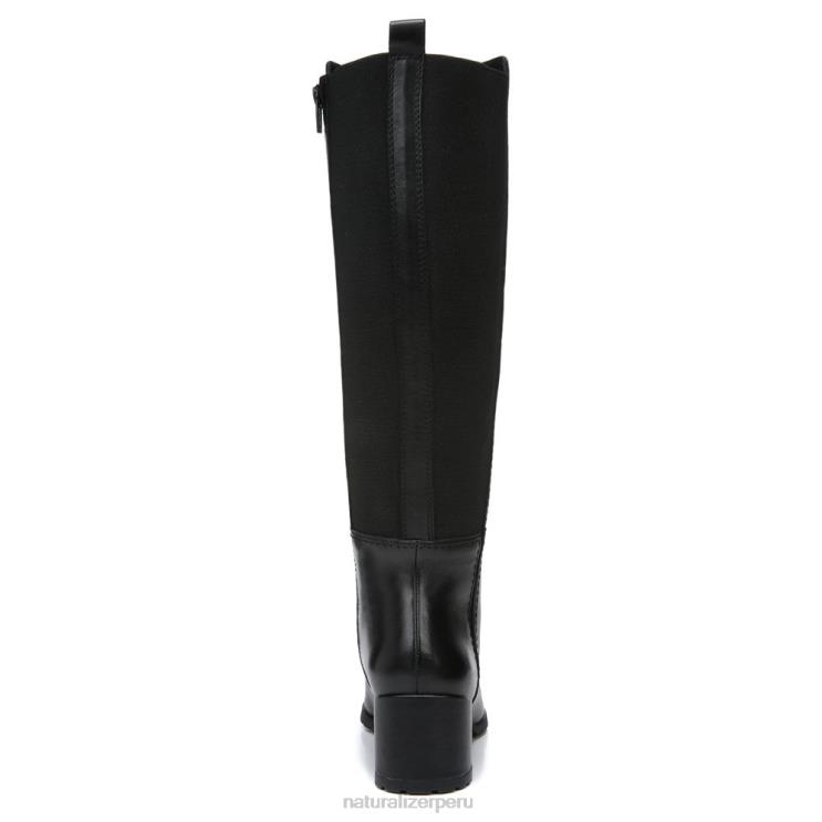mujer Naturalizer cuero negro bota impermeable hasta la rodilla brent RTZ4T240