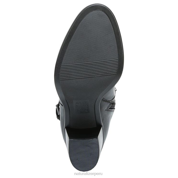 mujer Naturalizer cuero negro bota kalina de pantorrilla ancha hasta la rodilla RTZ4T257