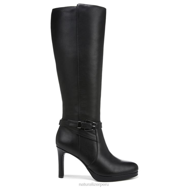 mujer Naturalizer cuero negro botas altas hasta la rodilla de pantorrilla ancha taelynn RTZ4T642