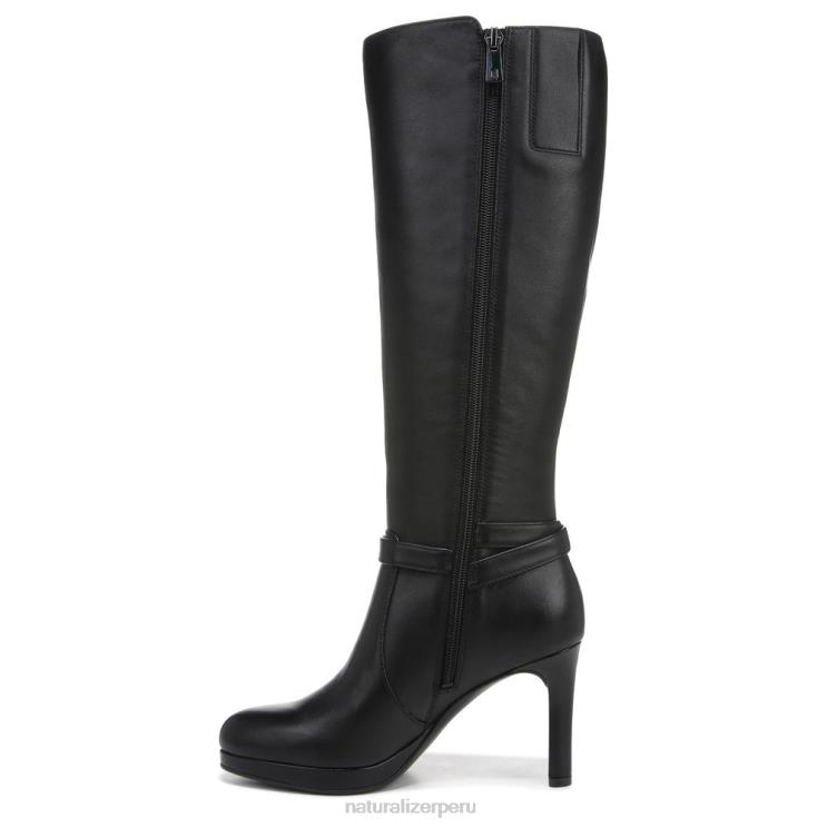 mujer Naturalizer cuero negro botas altas hasta la rodilla de pantorrilla ancha taelynn RTZ4T642