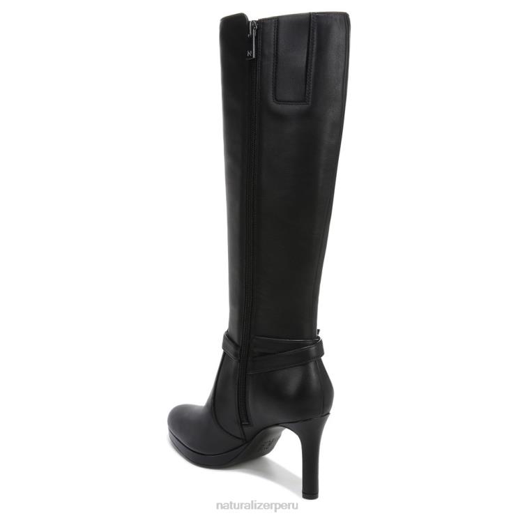 mujer Naturalizer cuero negro botas altas hasta la rodilla de pantorrilla ancha taelynn RTZ4T642