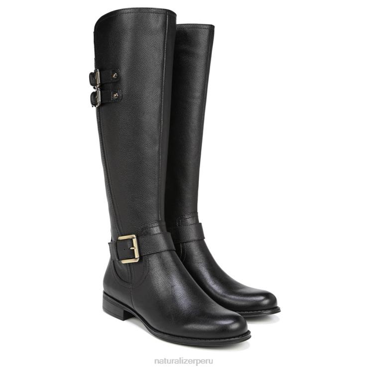 mujer Naturalizer cuero negro botas hasta la rodilla jessie RTZ4T277