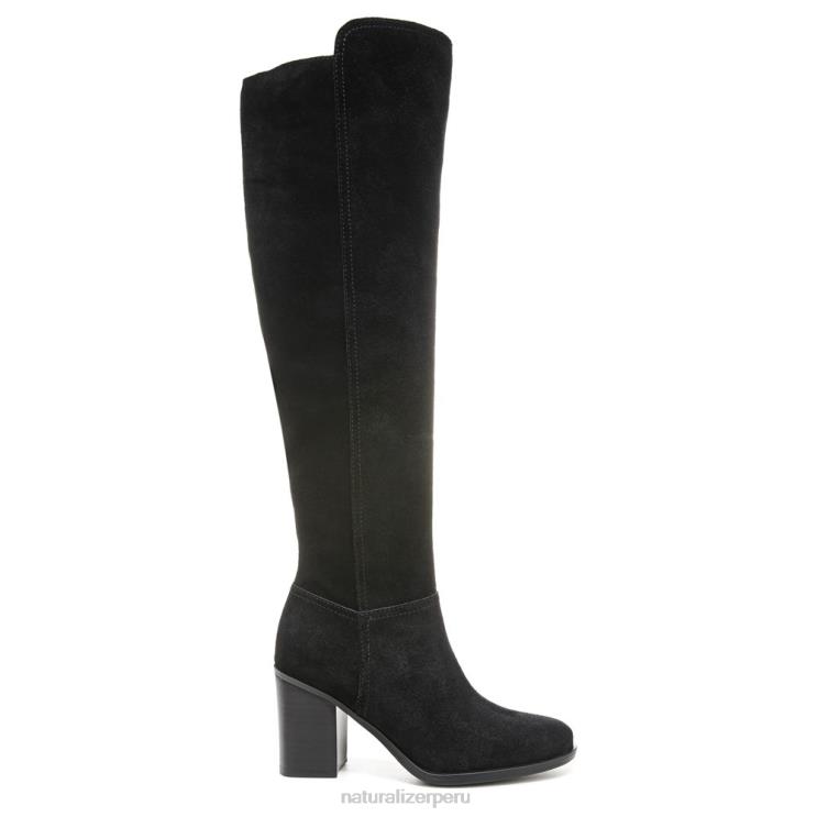 mujer Naturalizer cuero negro botas por encima de la rodilla kyrie RTZ4T284