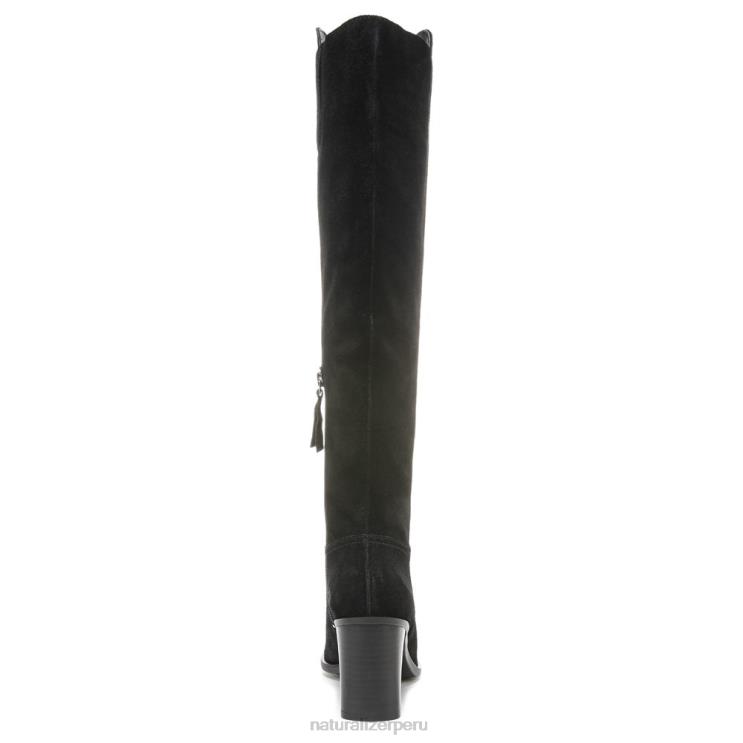 mujer Naturalizer cuero negro botas por encima de la rodilla kyrie RTZ4T284