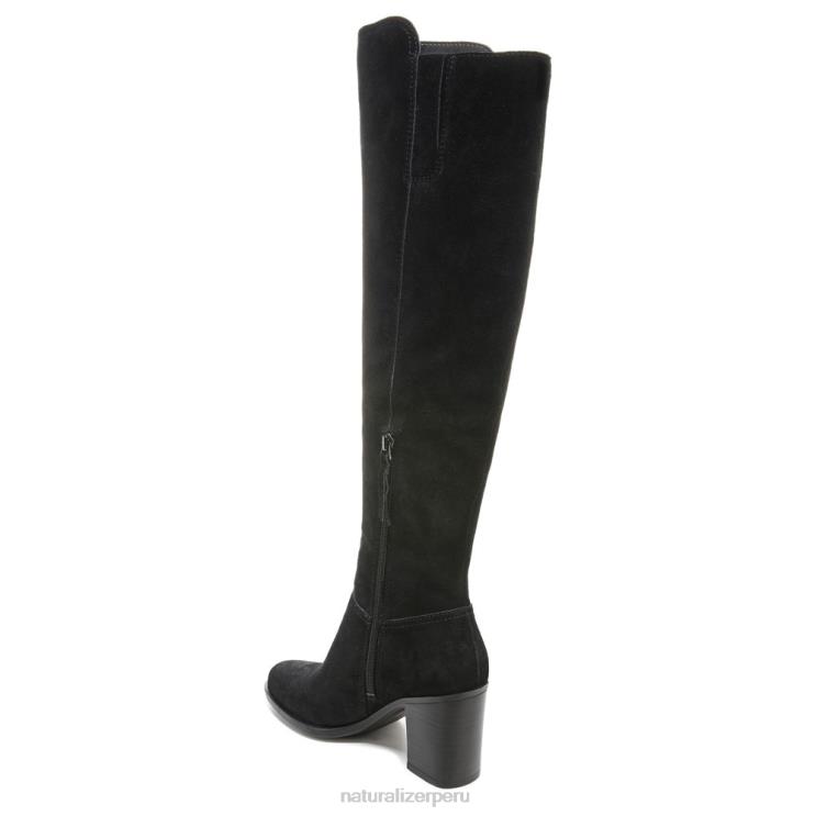 mujer Naturalizer cuero negro botas por encima de la rodilla kyrie RTZ4T284