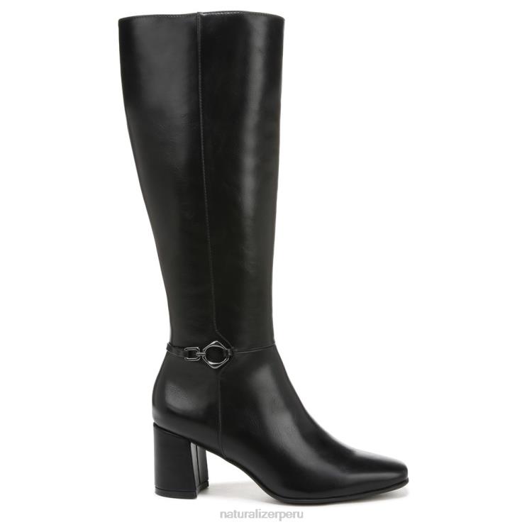 mujer Naturalizer sintético texturizado negro botas waylon de pantorrilla ancha hasta la rodilla RTZ4T600