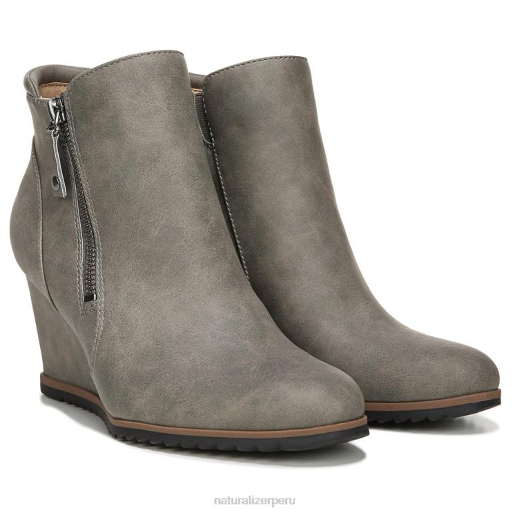 mujer Naturalizer sintético gris botín con cuña soul haley RTZ4T282