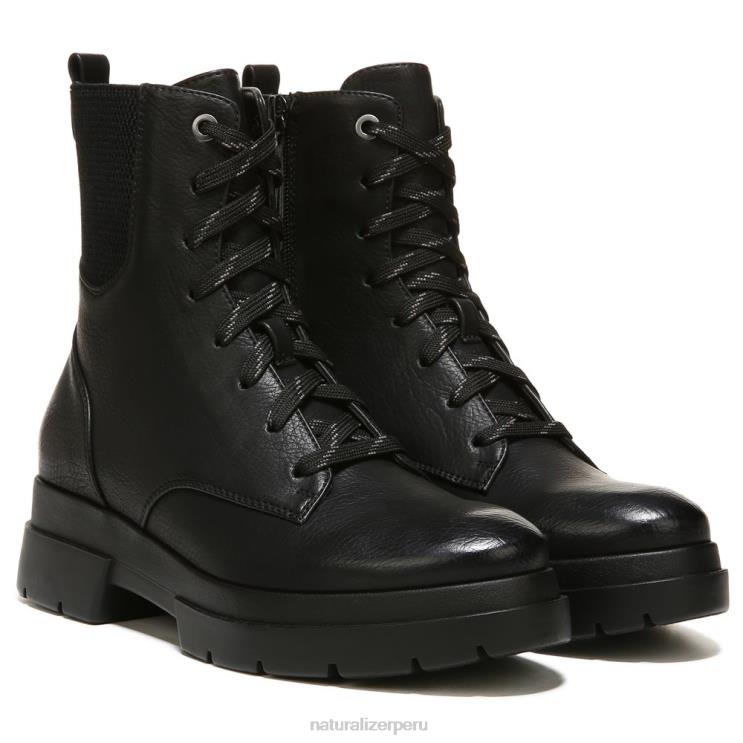 mujer Naturalizer sintético liso negro bota de combate soul ozzy RTZ4T693