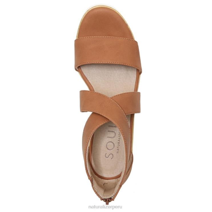 mujer Naturalizer caramelo sintético sandalia con cuña soul goodtimes RTZ4T574