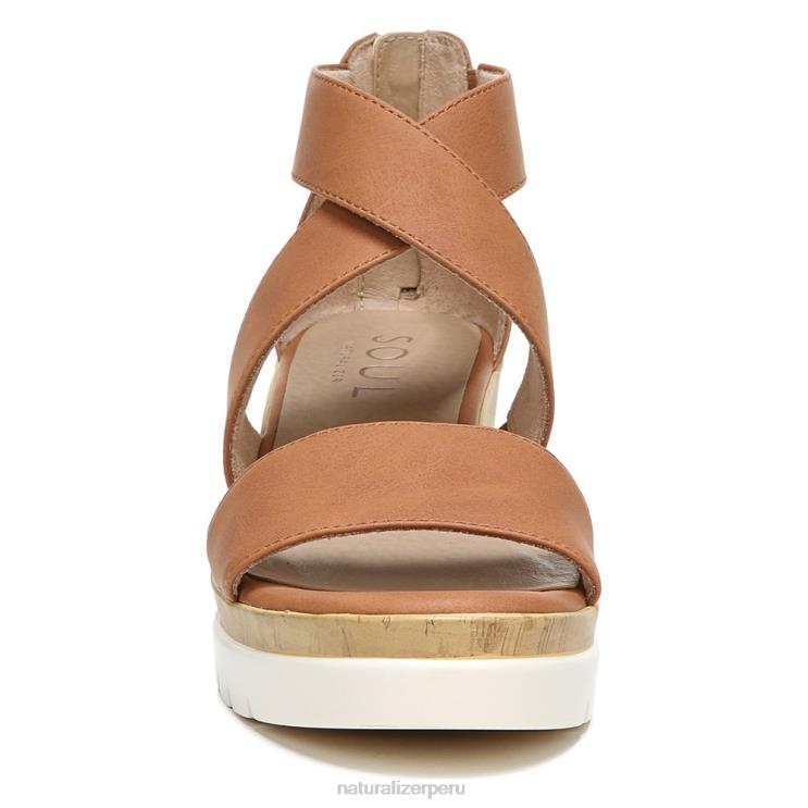 mujer Naturalizer caramelo sintético sandalia con cuña soul goodtimes RTZ4T574