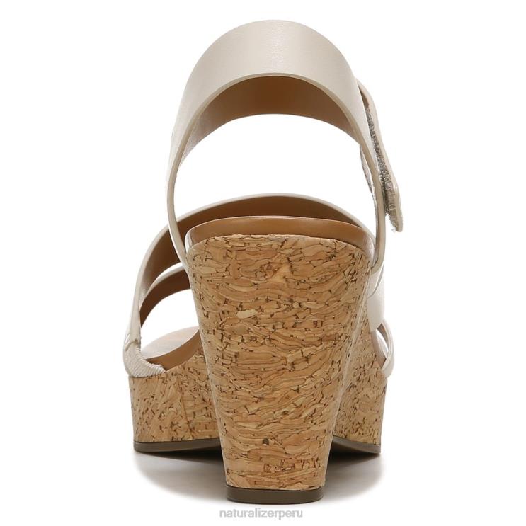 mujer Naturalizer cuero de porcelana sandalia con cuña cynthia RTZ4T368