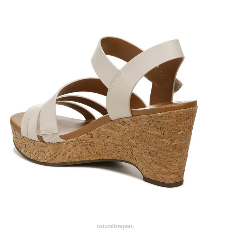 mujer Naturalizer cuero de porcelana sandalia con cuña cynthia RTZ4T368