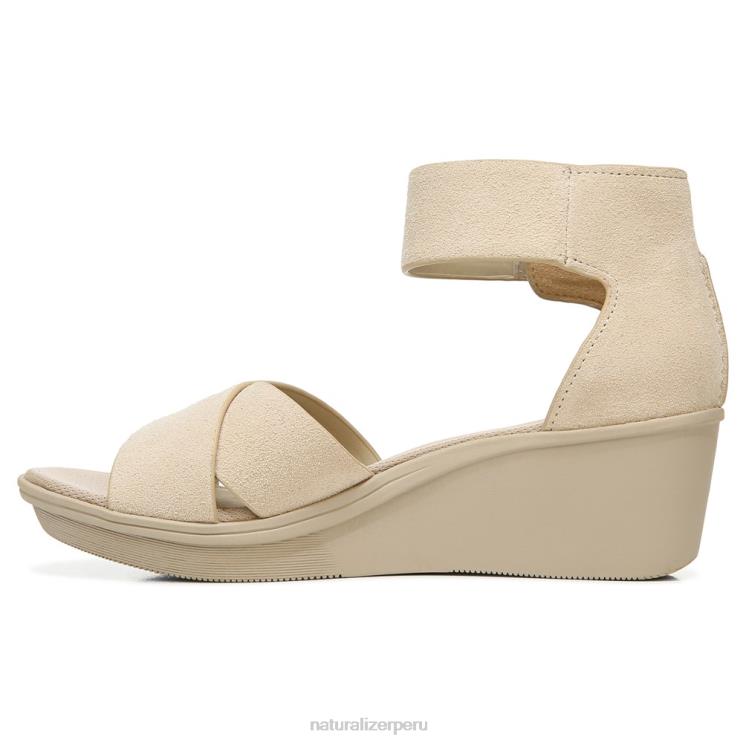 mujer Naturalizer gamuza de porcelana sandalia con cuña riviera RTZ4T157