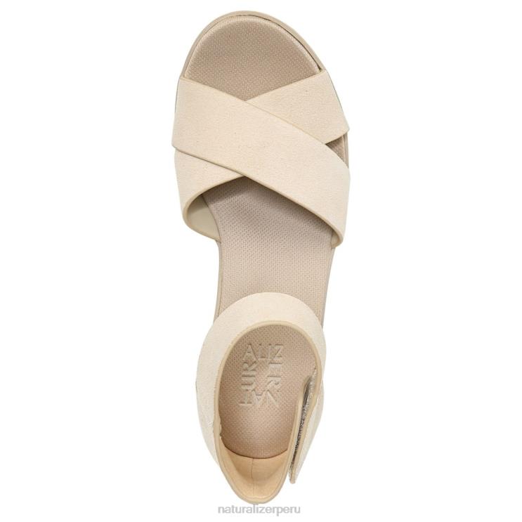 mujer Naturalizer gamuza de porcelana sandalia con cuña riviera RTZ4T157