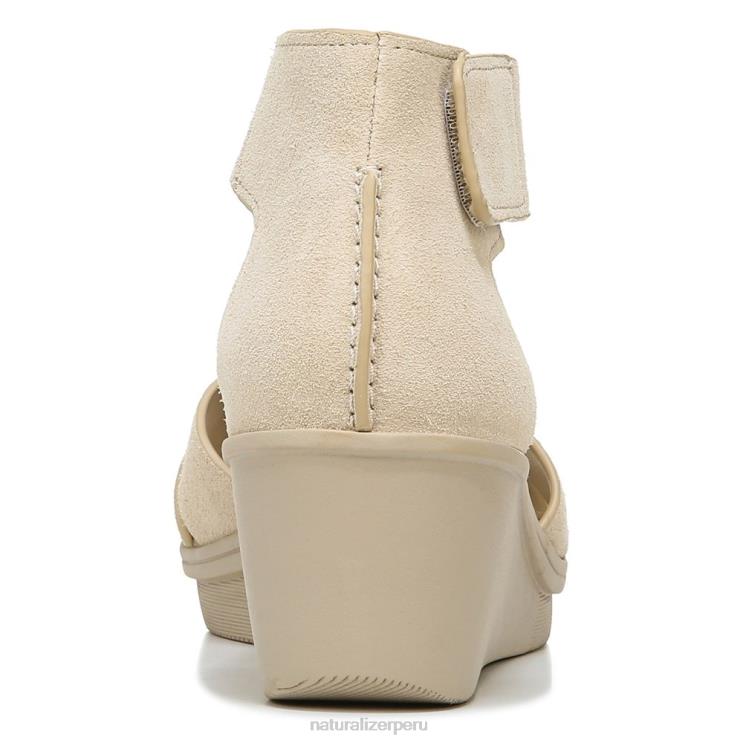 mujer Naturalizer gamuza de porcelana sandalia con cuña riviera RTZ4T157