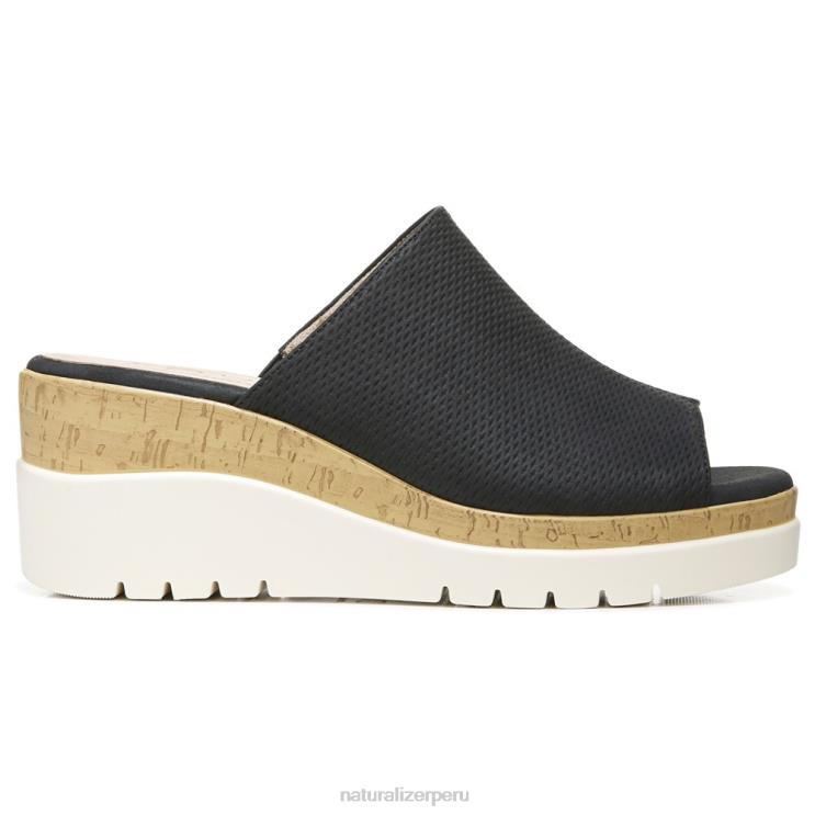 mujer Naturalizer negro hecho a mano sandalias con cuña soul goodtimes RTZ4T544