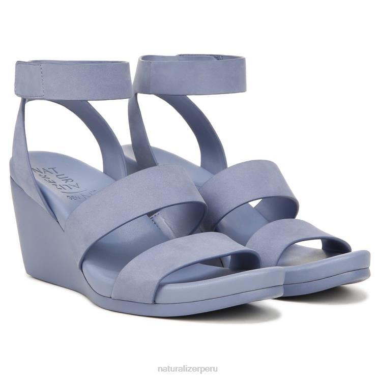 mujer Naturalizer nubuck azul acero sandalia con cuña gen n ignite RTZ4T151